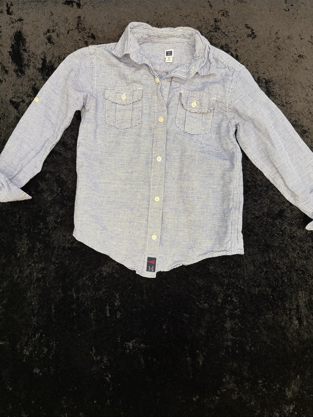 Janie and Jack Light Blue Striped Button-Down Shirt